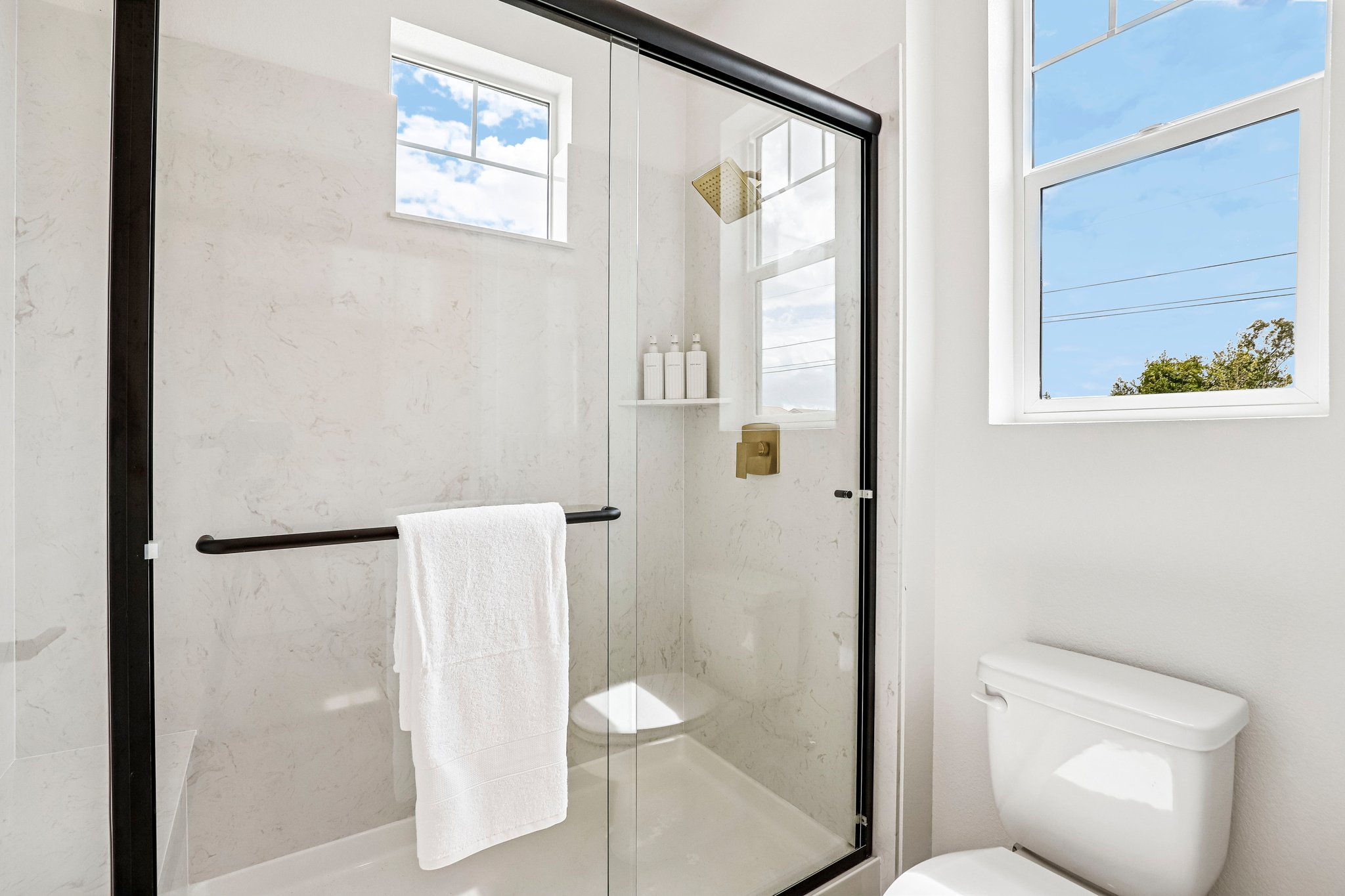 Courtyards at Cotton Lane — Bath with walk-in shower