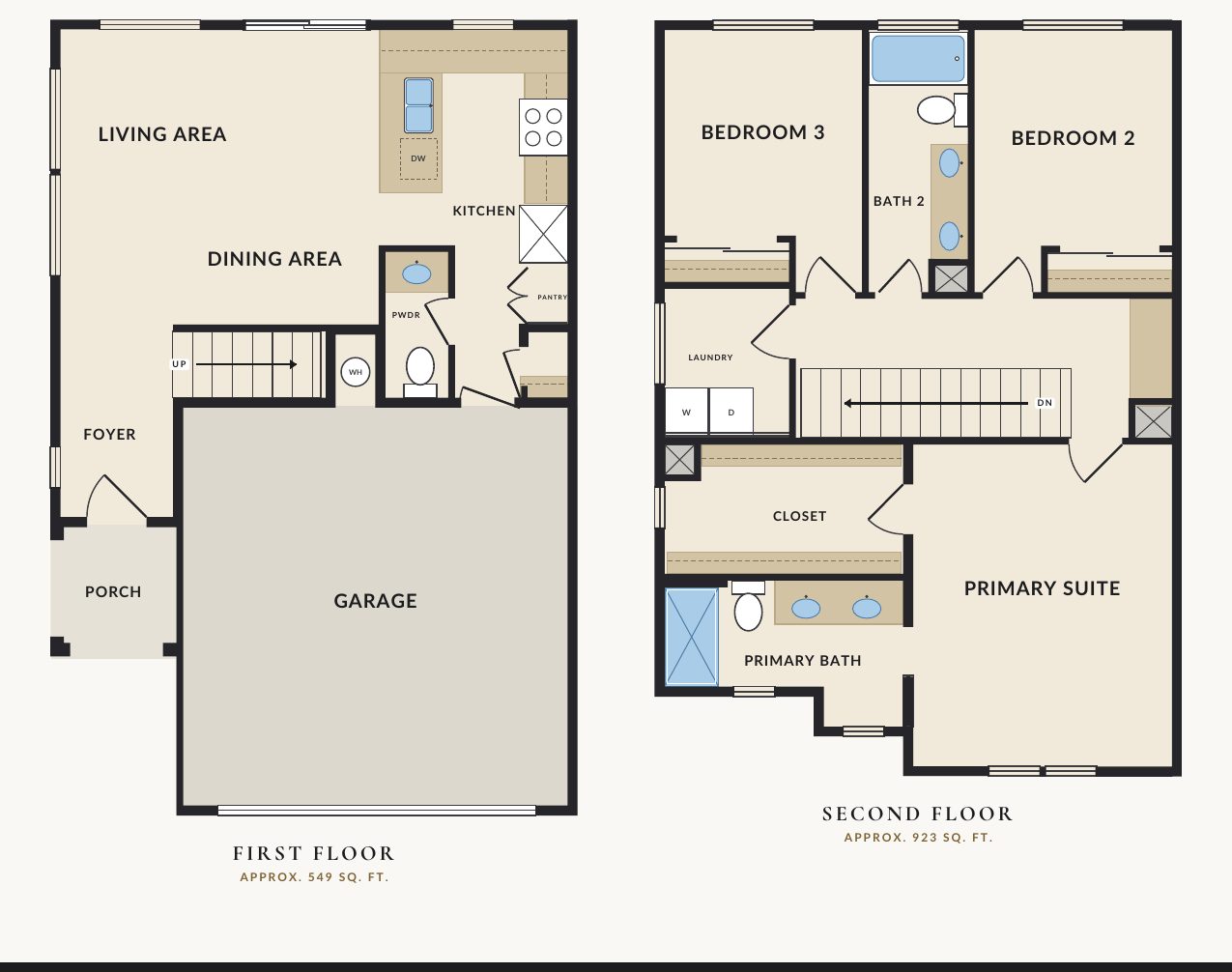 Plan 1 floor plan — first and second floor (preliminary)