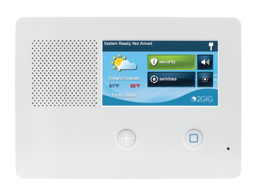 2GIG GC2 5-inch in-wall touchscreen security panel